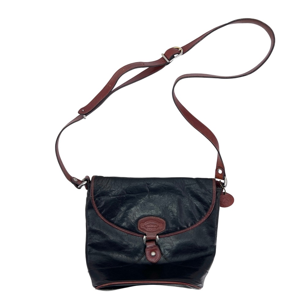 Vintage Oroton Crossbody Bag Leather Flap Satchel Saddle 80s 90s